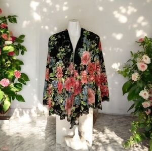 Drapers & Damons lace stretchy  coverup floral colorful size S 🌺🌺